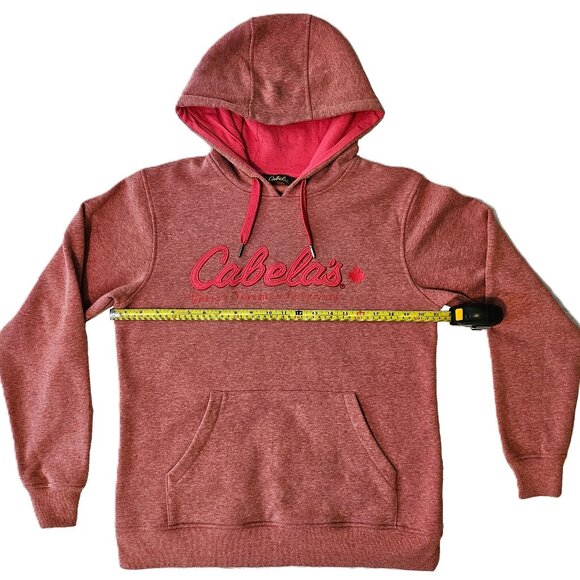 Cabela's Burgundy Heathered Pink Hoodie Size Large - Picture 4 of 9